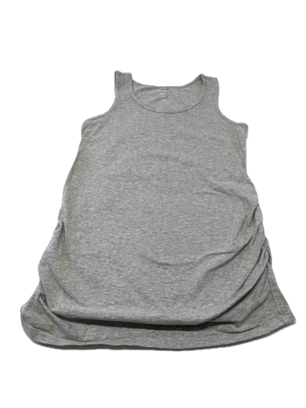 Paisley Sky Heather Gray Ruched Side Maternity Tank Top Size S Small